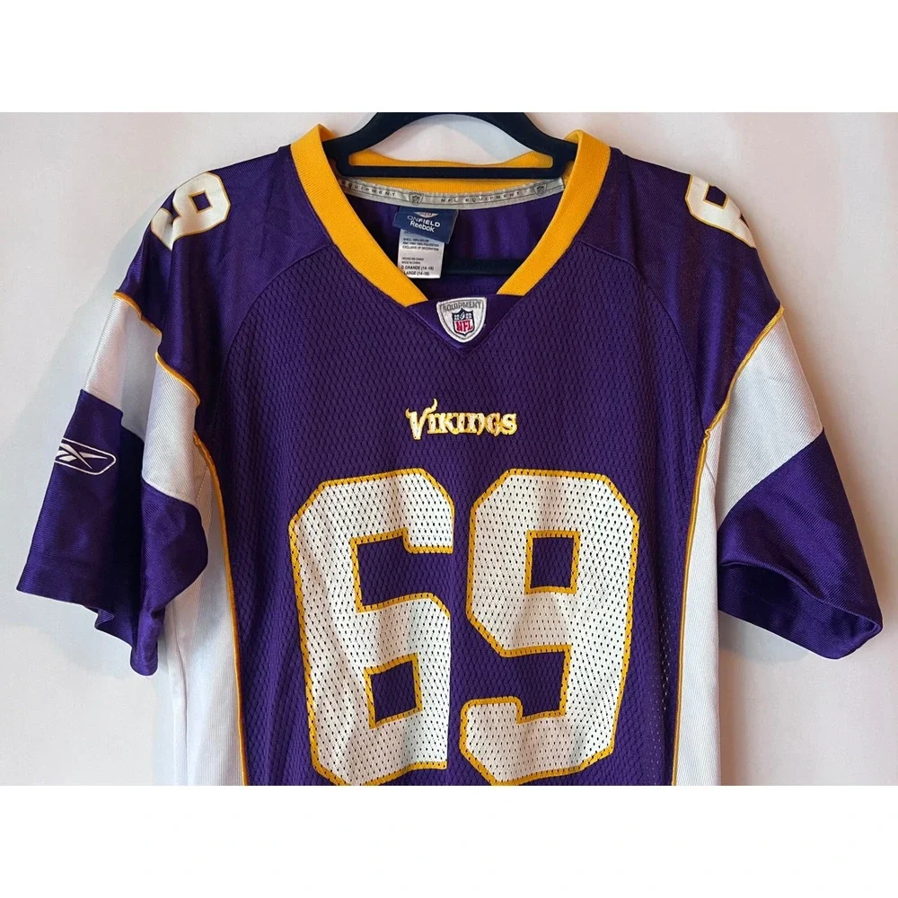 Minnesota Vikings NFL Football Jersey‎ #69 Allen Reebok Youth Large Purple